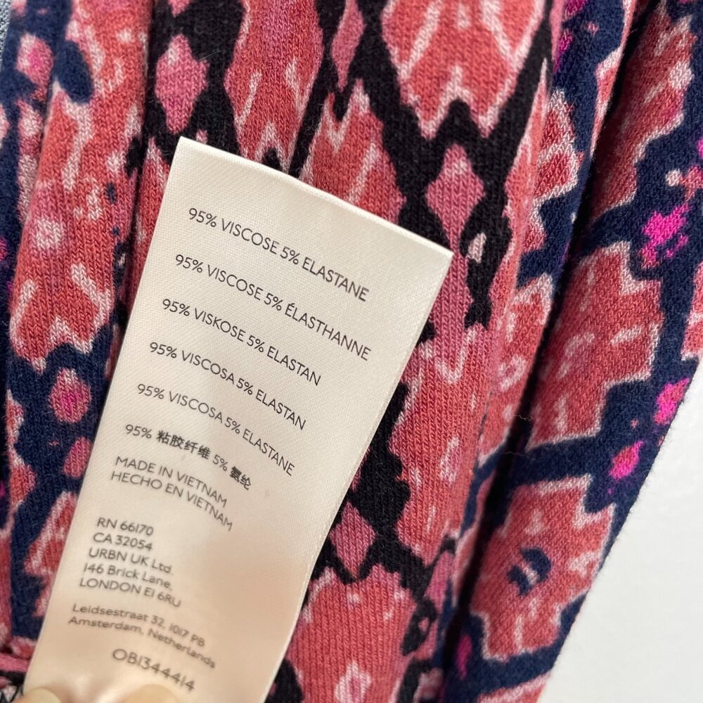 FREE PEOPLE Rhetta wrap mini dress in rusty rose/navy combo - Picture 7 of 8